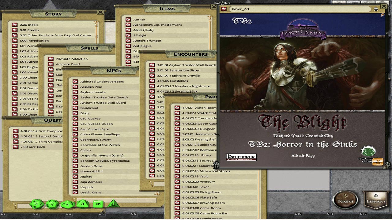 Fantasy Grounds - The Blight: Horror in the Sinks (PFRPG) Featured Screenshot #1