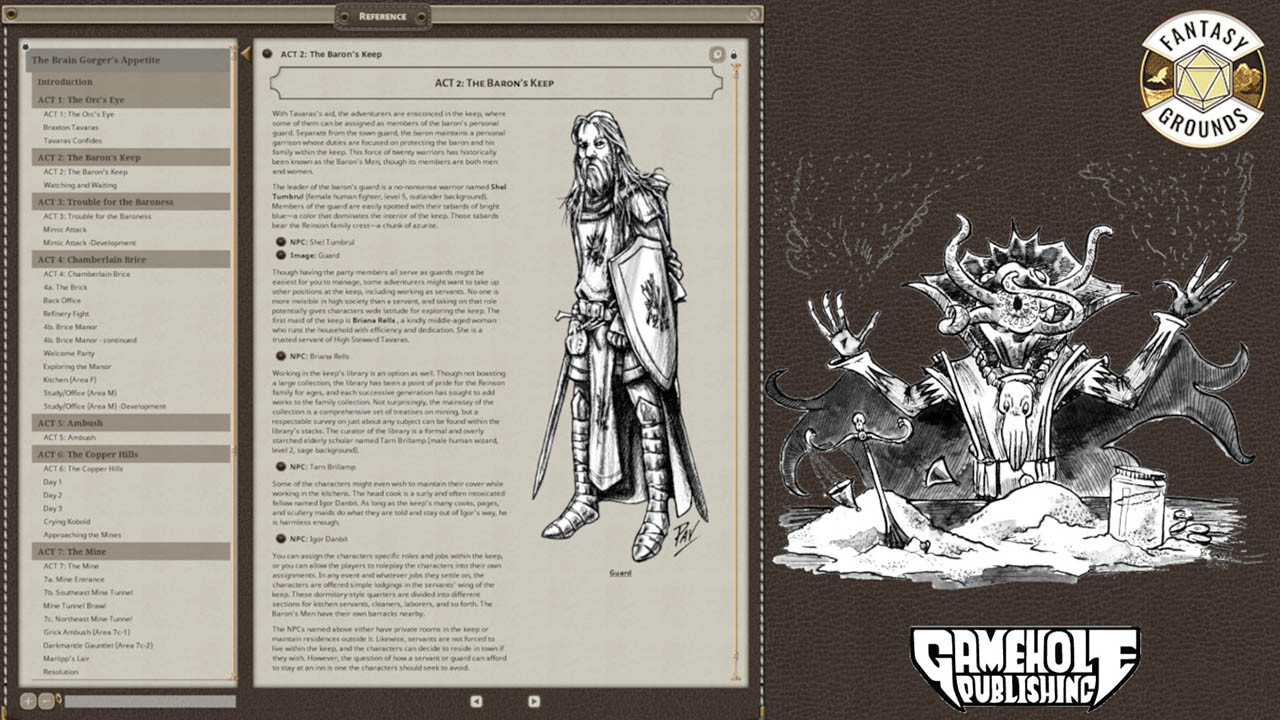 Fantasy Grounds - The Brain Gorger's Appetite (5E)のスクリーンショット 1