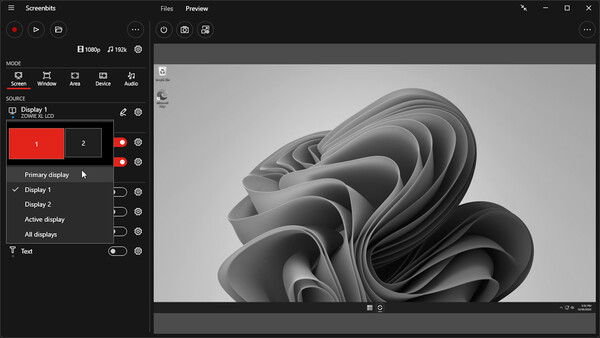 Screenshot z Screenbits - Screen Recorder Screenshot z Screenbits - Screen Recorder