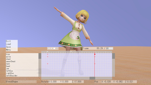 Screenshot z MocuMocuVRM Screenshot z MocuMocuVRM