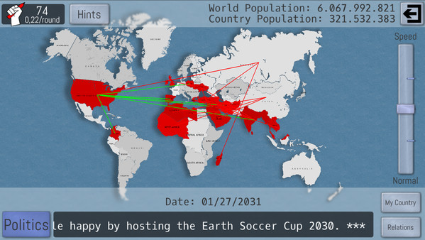 Screenshot z World Peace Simulator 2019 Screenshot z World Peace Simulator 2019