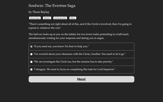Screenshot z Sordwin: The Evertree Saga