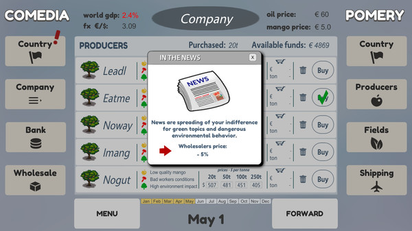 Screenshot z Mango Cart