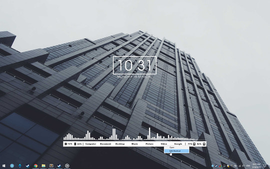 Screenshot z RainDesktop