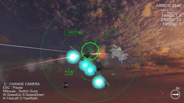 Screenshot z Massive Air Combat