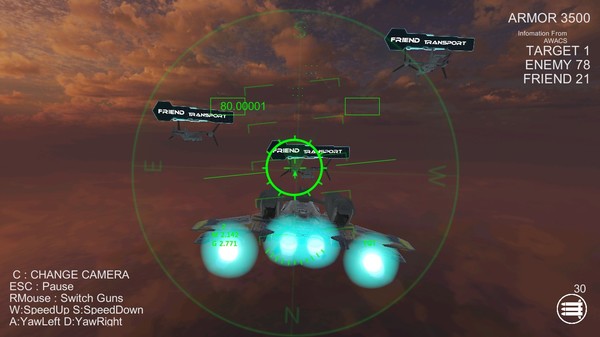Screenshot z Massive Air Combat