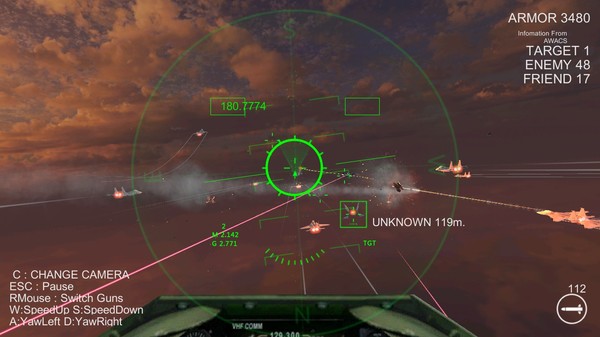 Screenshot z Massive Air Combat