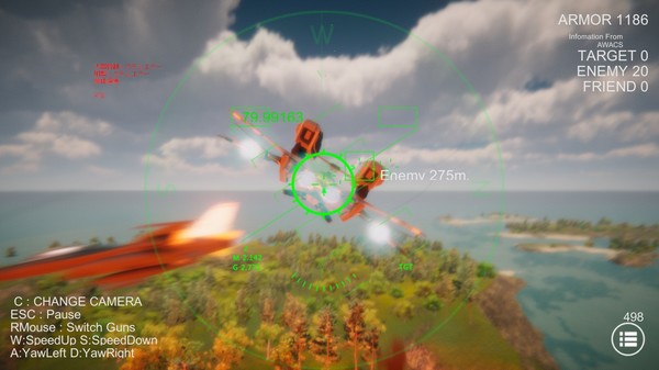 Screenshot z Massive Air Combat