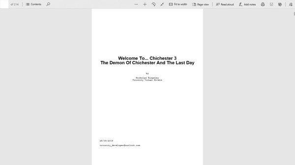 Welcome To... Chichester 3 : Script screenshot 2