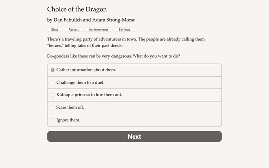 Screenshot z Choice of the Dragon Screenshot z Choice of the Dragon