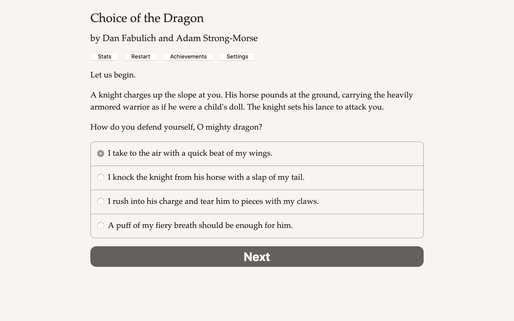Choice of the Dragon screenshot #1