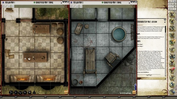 Fantasy Grounds - Pathfinder Flip-Mat: Asylum (Map Pack)