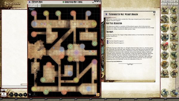Fantasy Grounds - Pathfinder Flip-Mat: Wizard's Dungeon (Map Pack)