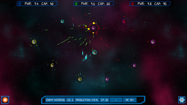 Screenshot z Asteroid Wars