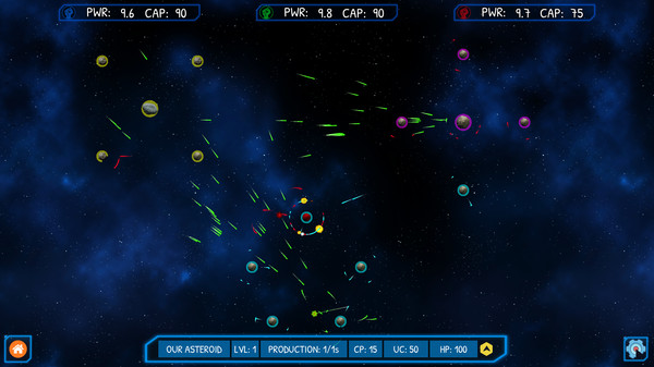 Screenshot z Asteroid Wars