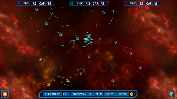 Screenshot z Asteroid Wars
