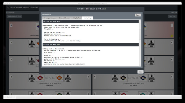 Screenshot z Digital Diamond Baseball V8