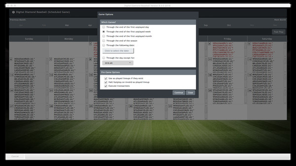 Screenshot z Digital Diamond Baseball V8
