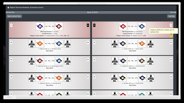 Screenshot z Digital Diamond Baseball V8