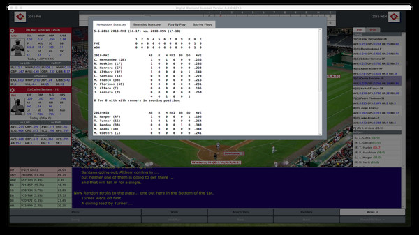 Screenshot z Digital Diamond Baseball V8