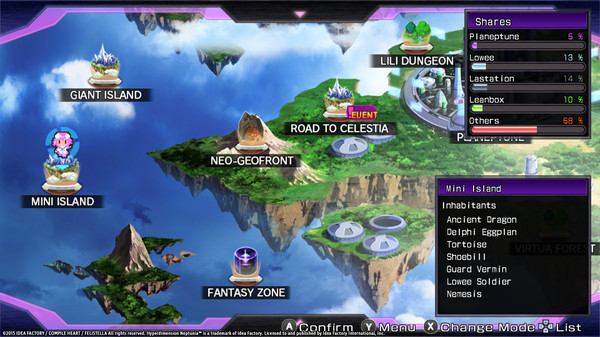 Hyperdimension Neptunia Re;Birth1 Mini Island