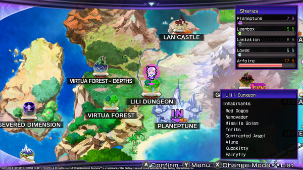 Hyperdimension Neptunia Re;Birth2 Lily-ad Dungeon
