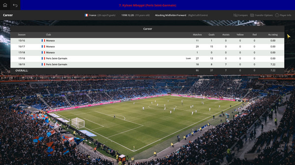 Screenshot z Global Soccer: A Management Game 2019