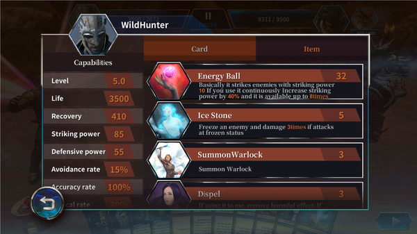 Screenshot z Moonlight Warrior