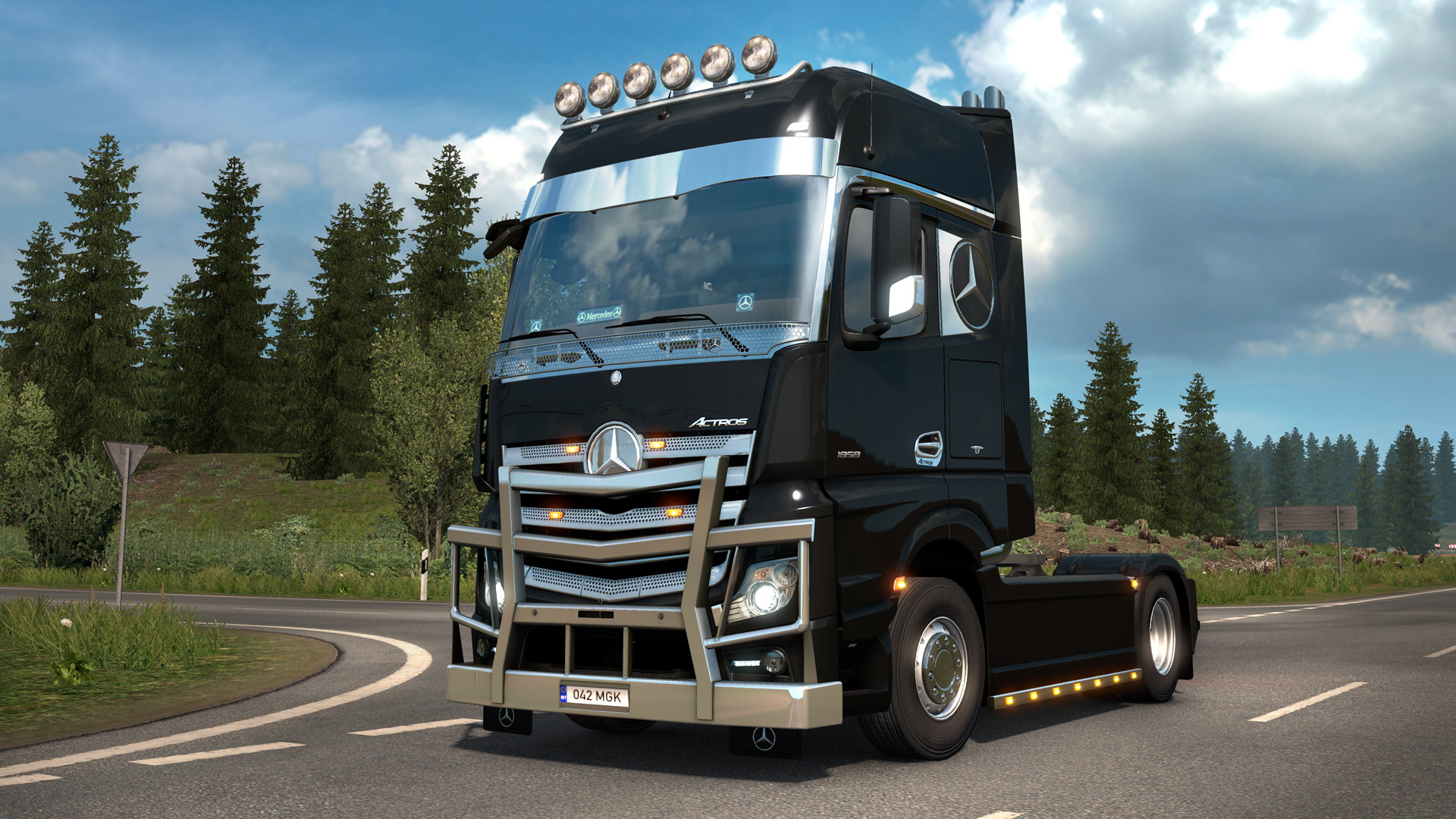Euro Truck Simulator 2 - Actros Tuning Pack gameplay screenshot 4