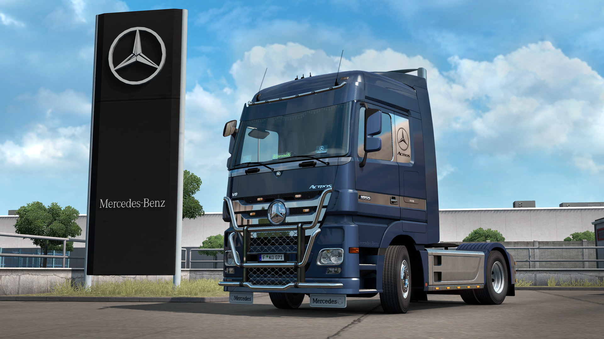 Euro Truck Simulator 2 - Actros Tuning Pack gameplay screenshot 2