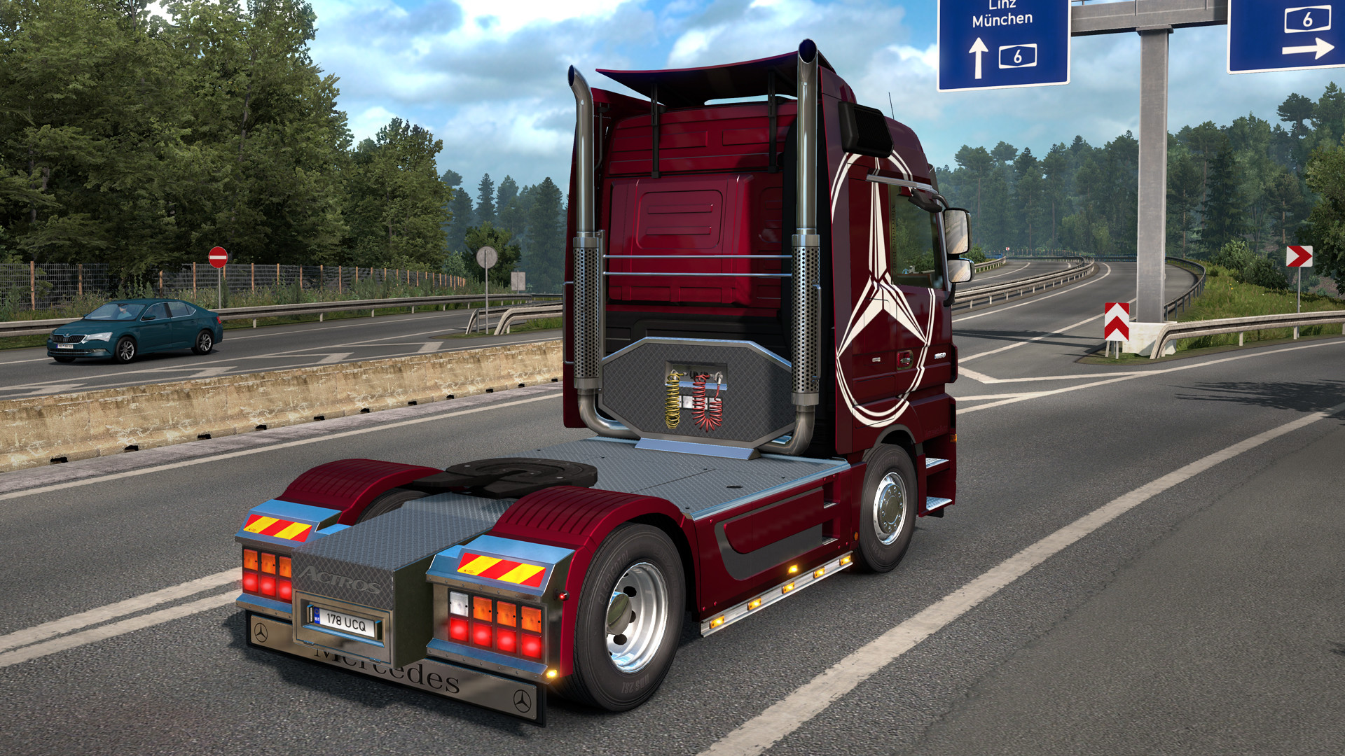 Euro Truck Simulator 2 - Actros Tuning Pack gameplay screenshot 5