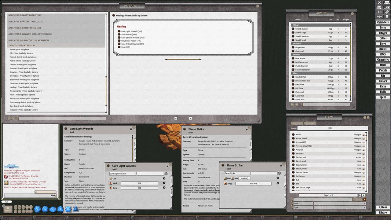 Fantasy Grounds - D&D Classics: Player's Handbook (2E) Featured Screenshot #1