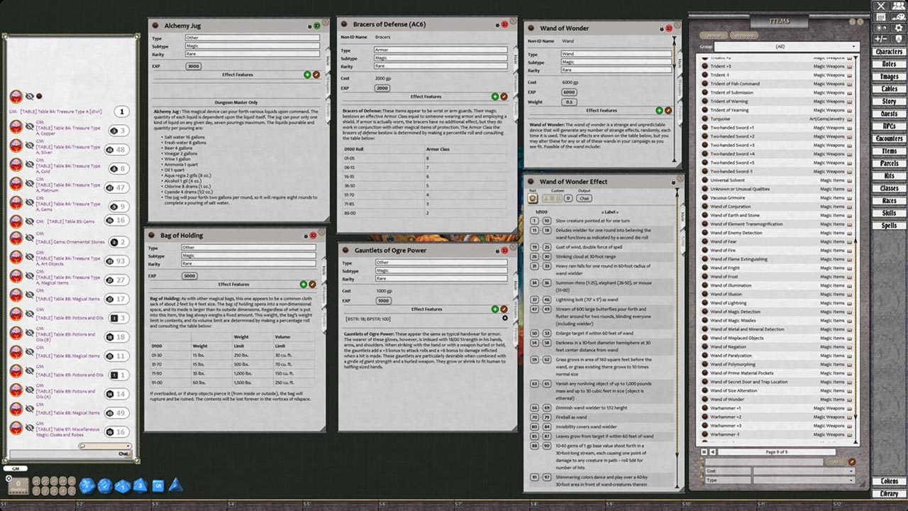 Fantasy Grounds - D&D Classics: Dungeon Master Guide (2E) Featured Screenshot #1