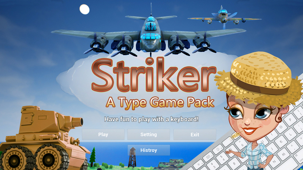 screenshot of 打击者打字游戏集（Striker A Type Game Pack） 1