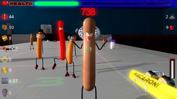 Screenshot z Die, zombie sausage, die!