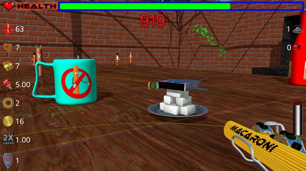 Screenshot z Die, zombie sausage, die!