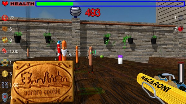 Screenshot z Die, zombie sausage, die!