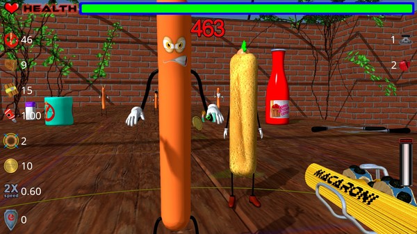 Screenshot z Die, zombie sausage, die!