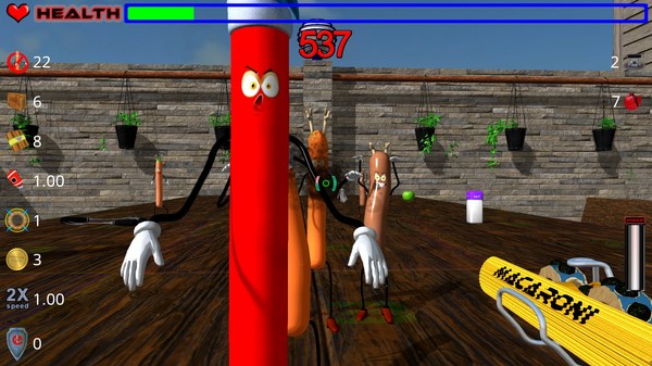 Screenshot z Die, zombie sausage, die!
