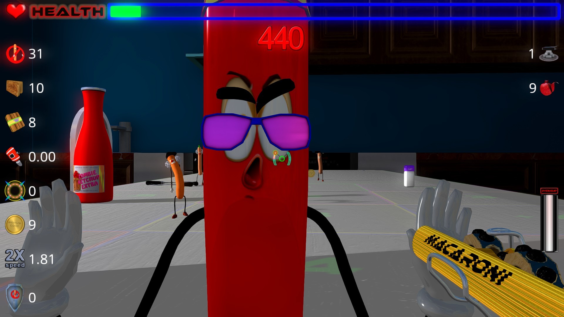 Die, zombie sausage, die! Featured Screenshot #1