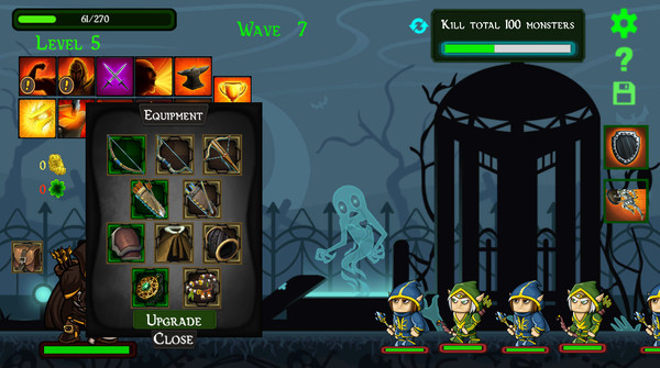 Screenshot z Idle Portal Guardian