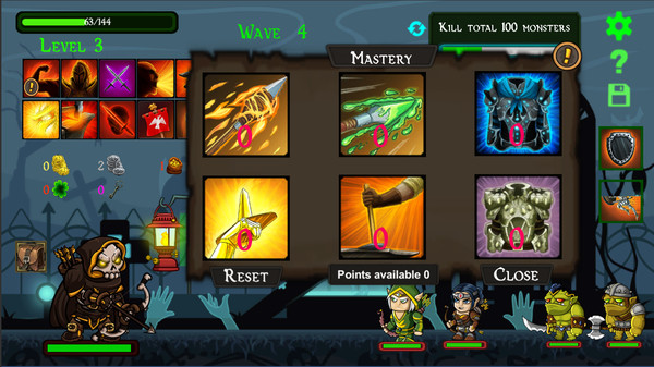 Screenshot z Idle Portal Guardian