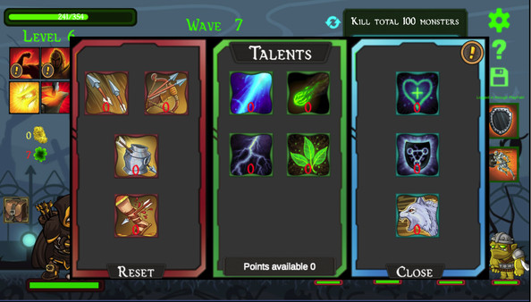 Screenshot z Idle Portal Guardian