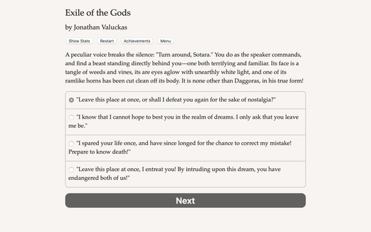 Screenshot z Exile of the Gods Screenshot z Exile of the Gods