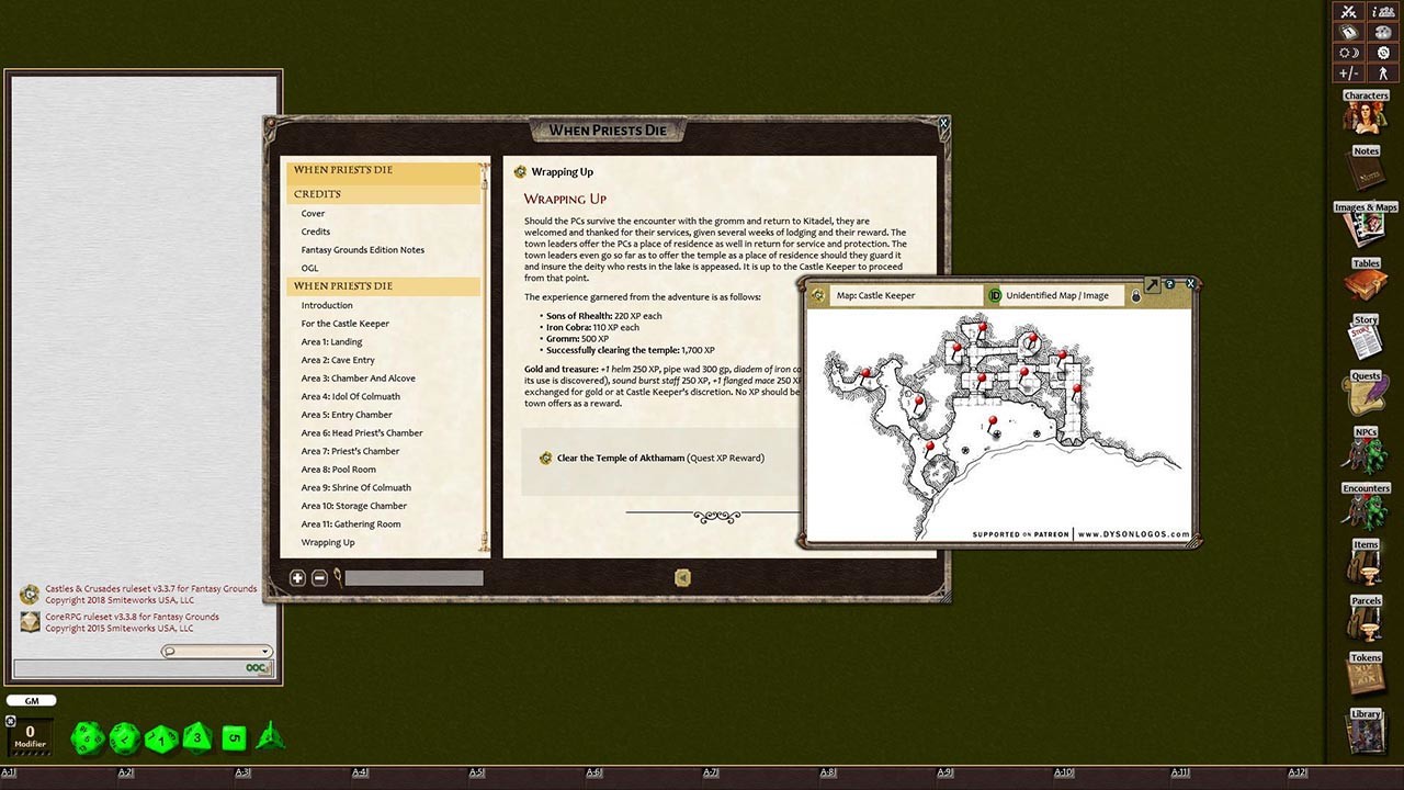 Fantasy Grounds - Castles & Crusades Adventure Pack Volume 1 (C&C)のスクリーンショット 1