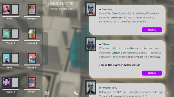 Screenshot of Alcyone: The Last City gameplay showing in-action mechanics