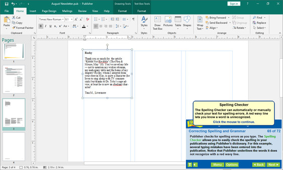 Professor Teaches Publisher 2019 screenshot 2