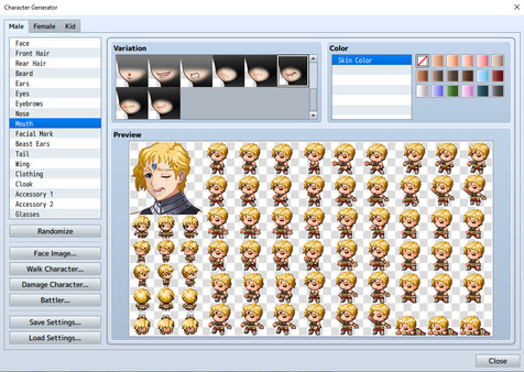 RPG Maker MV - Fantasy FaceGen Vol.1