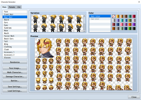 RPG Maker MV - Fantasy FaceGen Vol.1