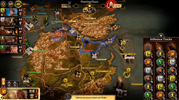 Screenshot z A Game of Thrones: The Board Game